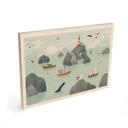 Houten Wanddecoratie Maritiem Kustmotief met Vuurtoren - Oliver Robins