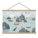 Kinderkamer Textielposter Maritiem kustmotief met vuurtoren - Oliver Robins