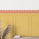 Sticker mural frise ondulée corail