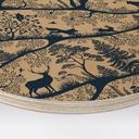Houten Wanddecoratie Dierensilhouetten in het Noordse Bos - Oliver Robins - Rond