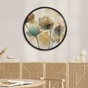 Poster Torkade vallmoblommor i vintage-look - Treechild - rund