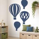 Decori in feltro - Mongolfiere (Set da 4) per la cameretta