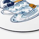 Wanddecoratie Grote Golf-thee in Hokusai-stijl - Trinidad - Alu-Dibond Rond