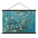 Textielposter - Amandelbloesem zwart-wit - van Gogh