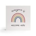 Houten staand schilderij - Everyone is welcome here - KsanaKalpa