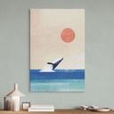 Canvas schilderij Walvis in de zee - Rivers