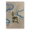 Wandbild Mädchen auf Schaukel Streetart - Habib - Alu-Dibond - 30x45 cm