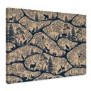 Canvas Schilderij Dierensilhouetten in het Noordse Bos - Oliver Robins