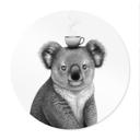 Poster Koala med kaffe - Korenkova - Rund