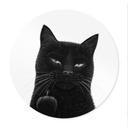 Poster Chat noir effronté - Korenkova - Rond