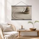 Textielposter Steen in Zand 2 - Alu-Dibond Rond