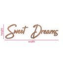 Decoración de madera Letras 3D Sweet Dreams - caoba