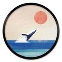 Poster Walvis in de zee - Rivers - Rond