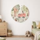 Wanddecoratie Dieren Brandweer in het Bos - Oliver Robins - Alu-Dibond - Rond
