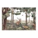 Kinderkamer Textielposter Inheemse dieren in het bos - Kikki Belle