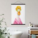 Textil poster Rolig Wellness-anka med gurkmask - Korenkova