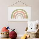 Textielposter Regenboog aquarel - Nouveauprints