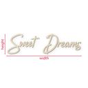 Decoración de madera Letras 3D Dulces Sueños - Álamo