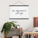 Textielposter All you need is sleep