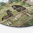 Wanddecoratie Paardenwei in het Natuurpark - Oliver Robins - Alu-Dibond - Rond