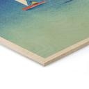 Houten Wanddecoratie Zeilen met een dolfijn op zee - Rivers
