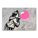 Wandbild Pink Bubblegum Streetart - Habib - Alu-Dibond - 45x30 cm