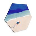 Hexagon Wanddecoratie Kleine schildpad aan zee - Rivers - Alu-Dibond