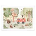 Poster Dieren Brandweer in het Bos - Oliver Robins