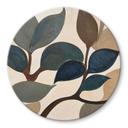 Stampa su Vetro Emil's Garden - Foglie Botaniche - Sir Edward x Grigory Gladarev - Rotondo