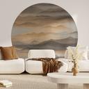 Fotobehang Roerich Silence - Warm Berglandschap - Sir Edward x Grigory Gladarev - Rond
