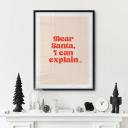 Julaffisch - Kära tomten, jag kan förklara... - Prints by Ayleen