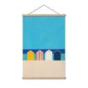 Textielposter Strandhuisjes aan zee - Rivers
