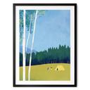 Plakat Camping ved skoven - Rivers