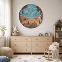 Wanddecoratie Spiritueel Dierenrijk in de Nacht - Oliver Robins - Alu-Dibond - Rond