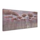 Canvas schilderij Lotusbloemen met zwaan in water in donkerroze - Ms Tiff - Panorama