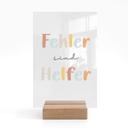 Tischaufsteller Fehler sind Helfer - 10x15 cm