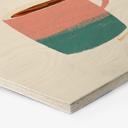Hexagone Tableau sur bois Plongeon dans le café - Rivers