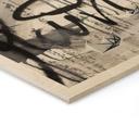 Holzbild Kind mit Papierschiff Streetart - Habib - 30x20 cm