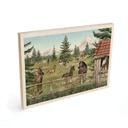 Houten Wanddecoratie Paardenwei in het Natuurpark - Oliver Robins