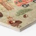 Hexagon Houten Wanddecoratie Dieren Brandweer in het Bos - Oliver Robins