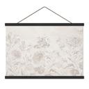 Textielposter Wilde bloemen in kalklook greige - Bloomery Decor