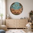 Houten Wanddecoratie Spiritueel Dierenrijk in de Nacht - Oliver Robins - Rond