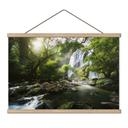 Textielposter Waterval in het bos - Foto