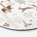 Wanddecoratie Vrolijk Bosleven met Dieren - Oliver Robins - Alu-Dibond - Rond
