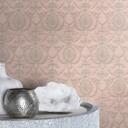 Papier peint intissé Rasch, papier peint à motifs Trianon XIII rose, taupe