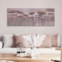 Wanddecoratie lotusbloemen met zwaan in het water in oudroze - Ms Tiff - Alu-Dibond Panorama