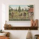 Houten Wanddecoratie Paardenwei in het Natuurpark - Oliver Robins