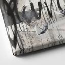 Leinwandbild Kind mit Papierschiff Streetart - Habib - 30x20 cm