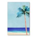 Wanddecoratie Vakantiestrand met palmboom - Rivers - Alu-Dibond