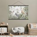 Textielposter Jungledieren op een grote safari - Ms Tiff